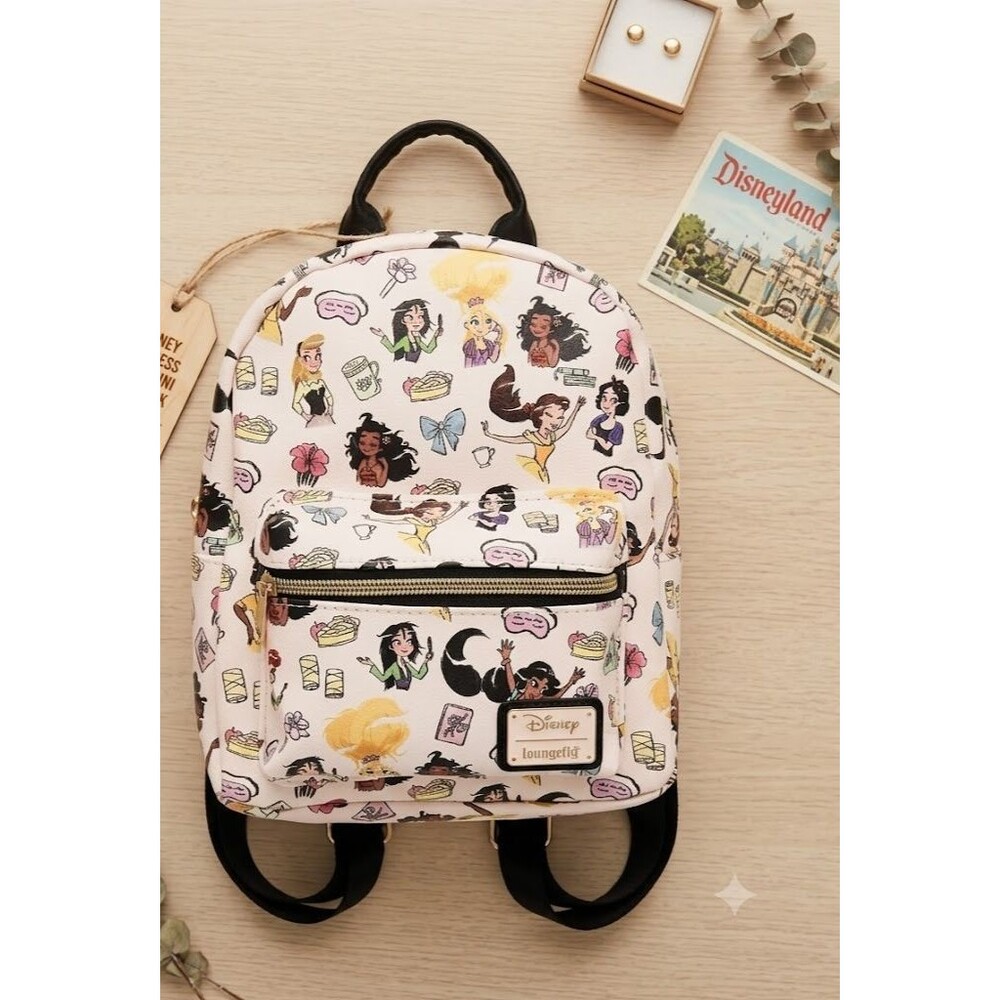 Disney Princess Mini backpack Ariel, Belle, Tiana, Snow White, Cinderella